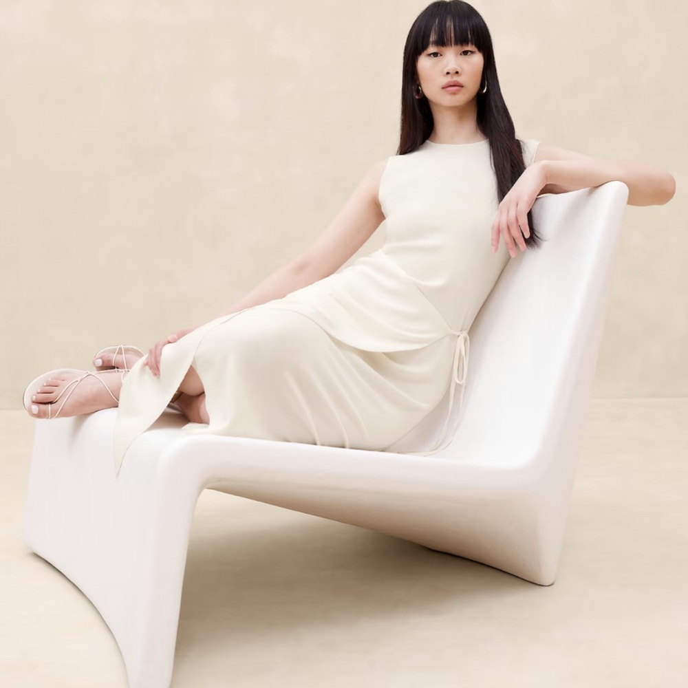 Banana Republic Cream Midi Dress
